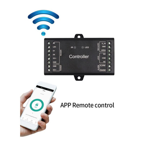 2X TUYA Wifi Controller Single Door Remote Control Access Control Board Panel 12V Wiegand 26-44 Bits Input 1000 User 1
