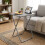 Grey Folding Gloss White TV Table MDF Top Side Dinner Laptop Tray Coffee Desk 3