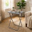 Grey Folding Gloss White TV Table MDF Top Side Dinner Laptop Tray Coffee Desk 6