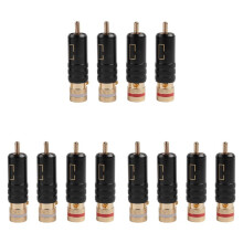 12x WBT-0144 Conector para RCA Chapado en Oro Tipo de Conector para RCA Conector de Audio y Video AV Conector de Video