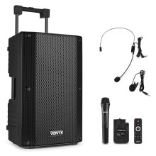 Vonyx VSA500-BP 12" Portable PA System with Wireless Mic & Bluetooth - 800W