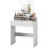 Storage Dressing Table, with LED Light Mirror - White 2