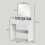 Storage Dressing Table, with LED Light Mirror - White 5