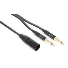 PD Connex CX56-3 3m High Quality XLR Male to Dual 6.3mm Mono Cable