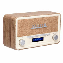 DAB+ FM Radio Bluetooth Denver DAB-18 Vintage Style Stereo Real Wood Cabinet