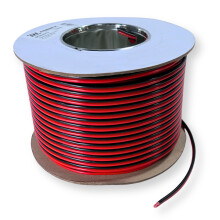 PD Connex RX22 2 Core 1.5mm² Speaker Wire Cable Reel - Black/Red 100m