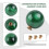 Marble Style Round  Gear Shift Knob Acrylic Shifter Knobs Stick Shift Knobs with 3 Adapter for Manual Car Dark Green 6