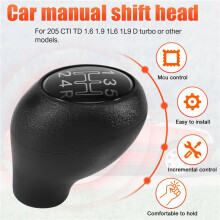 5 Speed Manual Car Gear Shift Knob Shifter Lever Handle Stick for 504 505 309 205 CTI Silver ABS
