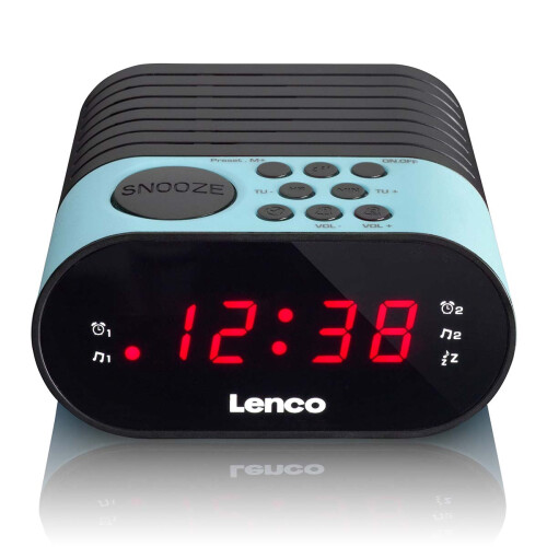 FM-wekker met dubbel alarm, LED-display, blauw 1