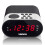 Wekkerradio met dubbel alarm en batterijback-up, wit 2