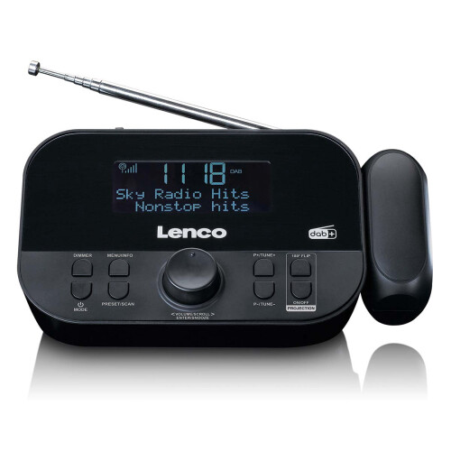 DAB+/FM-wekker met tijdweergave en dubbel alarm. 1