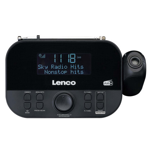 DAB+/FM-wekker met tijdweergave en dubbel alarm. 2