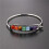 (Silver) 7 Natural Chakra Stone Bangle Adjustable Wire Wrapped Bead Crystal Bracelet 1