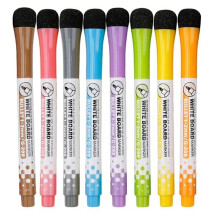 Lot de 8 Stylos pour Tableau Blanc, Pointe Fine, Magnétiques, à base d'eau, pour École et Bureau