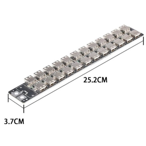 24-Port USB Mobile Phone Charger Multi-Port Charging Socket Factory, Studio Centralized Power Supply Plugboard Module