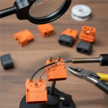 XT60I-F (100pcs) Female Waterproof Copper Plated with Silver Plug XT60I with Signal Pin