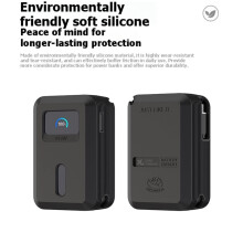 SIKAI CASE Shockproof Silicone Case for A1638 45W Retractable Cable Power Bank Anti-Drop Protective Skin Sleeve Gray