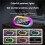 LED Night Light Alarms Clock Multifunctional Bedside Student Bedhead Bedroom Nightlight Clock  Speaker White 4