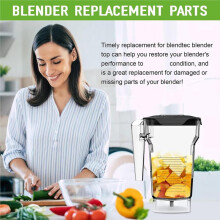 Vervangend Deksel voor Blendtec WildSide+ FourSide Kannen 40-310 Blender, Geventileerd Deksel met Vergrendeling en Middenkap
