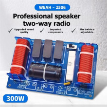 WEAH-2506B 300W 2-Weg Luidspreker Crossover Printplaat met Hoge en Lage Frequentiedeler en Soldeerloze Schroefklemmenfilter