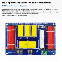 WEAH-2506C 300W 2-Way Audio Speaker Crossover Board Treble Bass Frequency Divider Solderless Frequency Divider