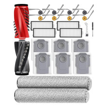 Kit de Accesorios para la Aspiradora Robot para Qrevo Curv 2 Flow, Cepillo Principal, Bolsa para el Polvo, Cepillo Lateral, Paño de Mopa