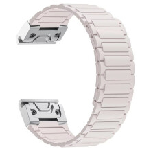 26 mm Magnetiskt Armband för Fenix 7X, 6X och Forerunner 965 Armband, Reservarmband, Silvervitt