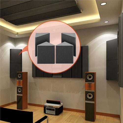 2pcs Low-Frequency Sound-Absorbing Foam for Triangular Wall Corner,Bedroom Soundproofing Wall Panels,Soundproofing Foam