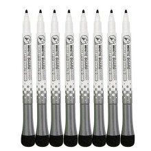 Lot de 8 Stylos pour Tableau Blanc, Pointe Fine, Magnétiques, Noir
