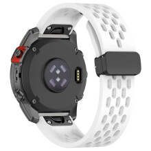 Pulseira de Silicone para Relógio Esportivo para Fenix 8/6s/7x Pro/5/Tactix8 7 com Fecho de Liberação Rápida e Fivela Perfurada de 20 mm
