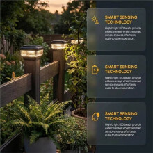 Solar LED Post Cap Light IP65 Waterproof for Outdoor Fence Deck Garden Landscape Pathway Lighting B