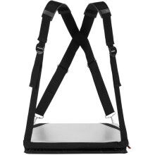 Draagbare Laptopstandaard met Antislip, Zwarte Uitvoering, Inclusief Veiligheidsriem voor E-Readers, Notebooks en Notitieblokken, 1 Stuk