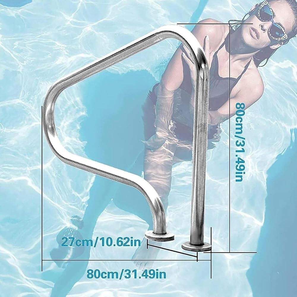 Pool Rail Removable 伟 祥 Pool Handrails 304 Stainless Steel Safety Hand Grab Rail 80x80cm on ...