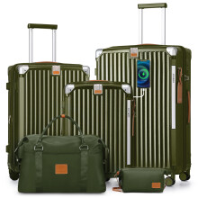 Joyway Lot de valises de voyage extensibles avec porte-gobelet, crochet, sac Ă main, trousse de toilette et serrure TSA