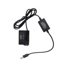 DR-E8 Dummy Battery with Power Bank USB Adapter Cable Replacement for LP-E8 for 550D 600D 650D 700D DSLR Cameras