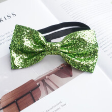 (Green)Accessorio cravatta clipon farfalla resina glitter rosa per uomo donna e