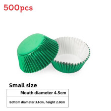 (Green 3.1x2cm)Baking Paper Cups Aluminum Foil Thickened Metallic Finishes For Supplies Bakery