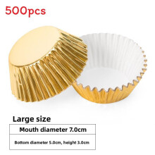 (Gold 5x3cm)Baking Paper Cups Aluminum Foil Thickened Metallic Finishes For Bakery Supplies