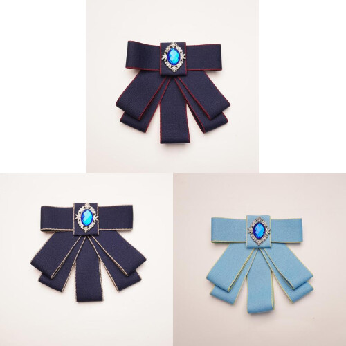 (YellowBlueAdjust)Minimalist Unisex Collar Flower With Adjustable Strap And Silk Fabric Ceremonies For 1