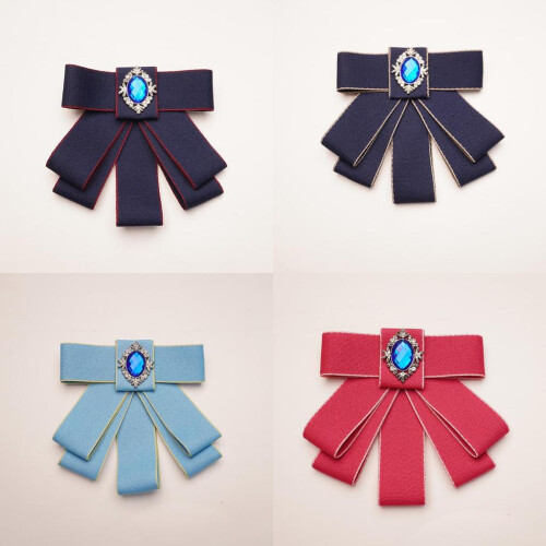 (YellowBlueAdjust)Minimalist Unisex Collar Flower With Adjustable Strap And Silk Fabric Ceremonies For 2