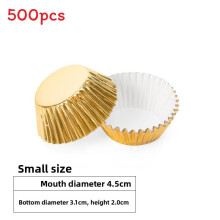 (Gold 3.1x2cm)Tazze Carta da Forno Foglio Alluminio Finiture Metallizzate Ispessete per Forniture Panificazione