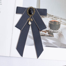 (Gray)Adult Womens Neck Flower With Bow For Business School And Outfits Casual