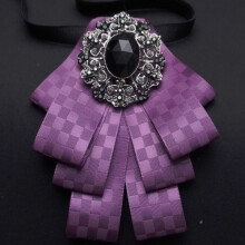 (CheckeredPurple)Modische breite Herren Fliege mit Herzform für Hochzeit und Party Looks