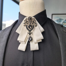 (StyleK)Versatile Collar Flower Pin With Glittering Stones For Office Party Or Use Gift