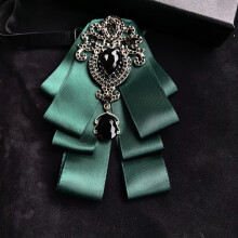(StyleP)Versatile Collar Flower Pin With Glittering Stones For Office Party Or Use Gift