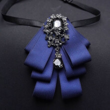 (BlueNight)Luxus Herren Krawatte und Brosche Set mit breiter Breite Design für Hochzeit und formelle Kleidung