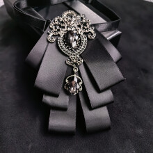 (StyleG)Versatile Collar Flower Pin With Glittering Stones For Office Party Or Use Gift