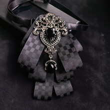 (StyleI)Versatile Collar Flower Pin With Glittering Stones For Office Party Or Use Gift