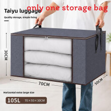 (Gray Brown 70x50x30cm) Foldable Large Capacity Storage Bag With Transparent Window For Use Moving Home