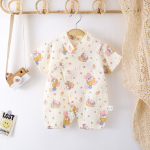 (Doll,66cm)Baby Skinfriendly Short Sleeve Sleepwear With Cartoon Print Design S For